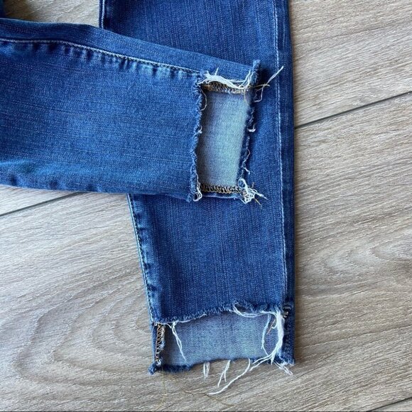 Frame  Denim Le High Skinny Stagger Hem Woodhaven - Picture 8 of 16